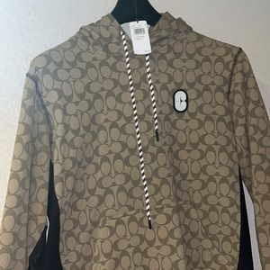 RARE COACH Men’s mixed media hoodie